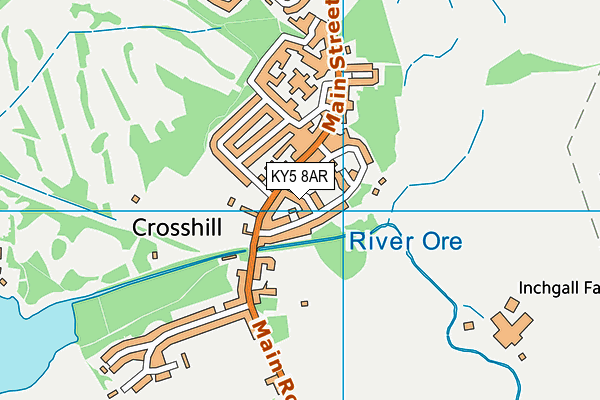 KY5 8AR map - OS VectorMap District (Ordnance Survey)