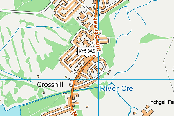 KY5 8AS map - OS VectorMap District (Ordnance Survey)