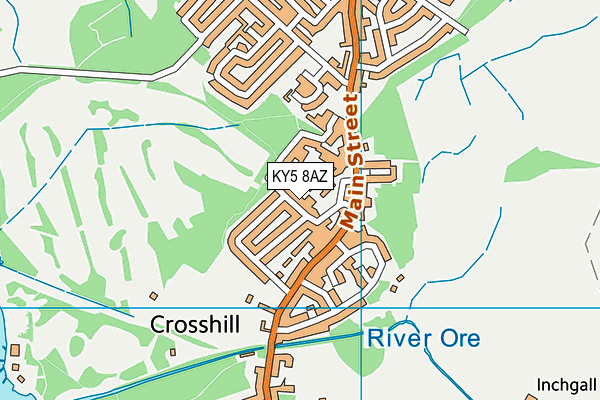 KY5 8AZ map - OS VectorMap District (Ordnance Survey)