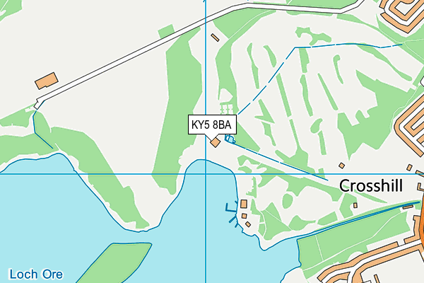 KY5 8BA map - OS VectorMap District (Ordnance Survey)