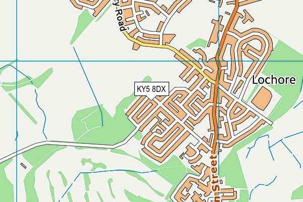 KY5 8DX map - OS VectorMap District (Ordnance Survey)