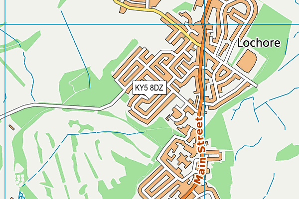 KY5 8DZ map - OS VectorMap District (Ordnance Survey)