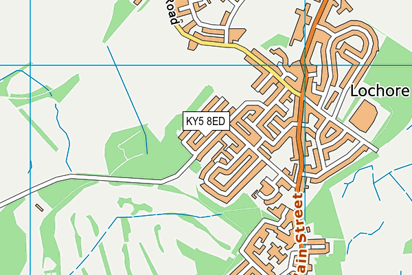 KY5 8ED map - OS VectorMap District (Ordnance Survey)