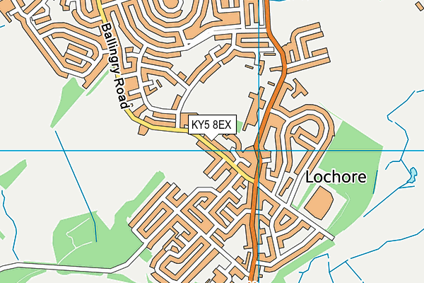 KY5 8EX map - OS VectorMap District (Ordnance Survey)