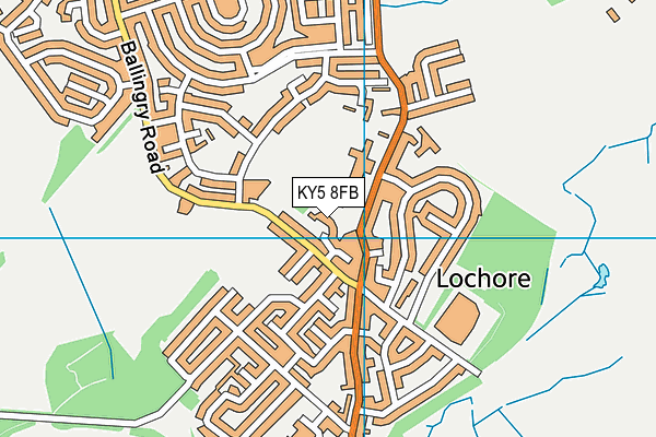 KY5 8FB map - OS VectorMap District (Ordnance Survey)