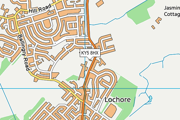 KY5 8HX map - OS VectorMap District (Ordnance Survey)