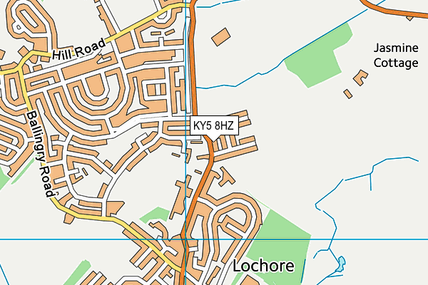 KY5 8HZ map - OS VectorMap District (Ordnance Survey)