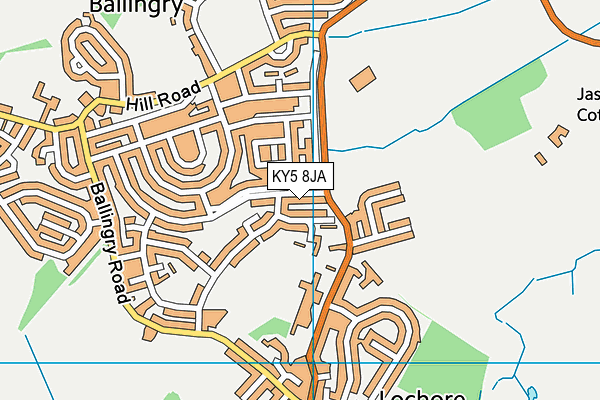 KY5 8JA map - OS VectorMap District (Ordnance Survey)