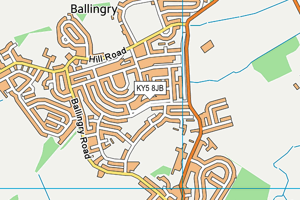 KY5 8JB map - OS VectorMap District (Ordnance Survey)