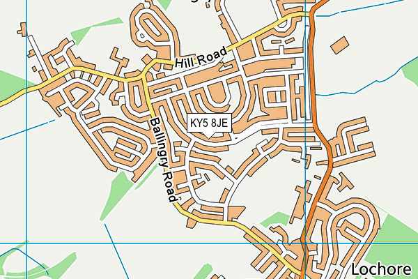 KY5 8JE map - OS VectorMap District (Ordnance Survey)