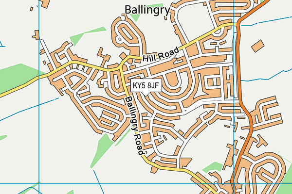 KY5 8JF map - OS VectorMap District (Ordnance Survey)