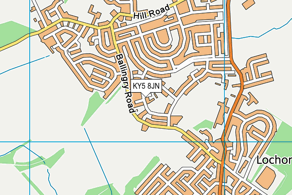 KY5 8JN map - OS VectorMap District (Ordnance Survey)