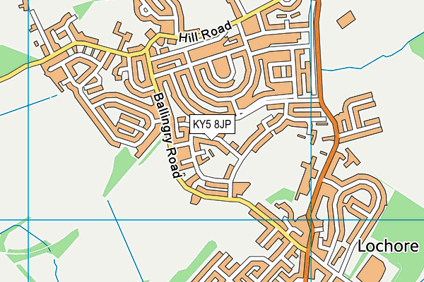 KY5 8JP map - OS VectorMap District (Ordnance Survey)