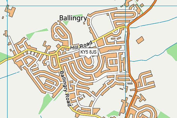 KY5 8JS map - OS VectorMap District (Ordnance Survey)