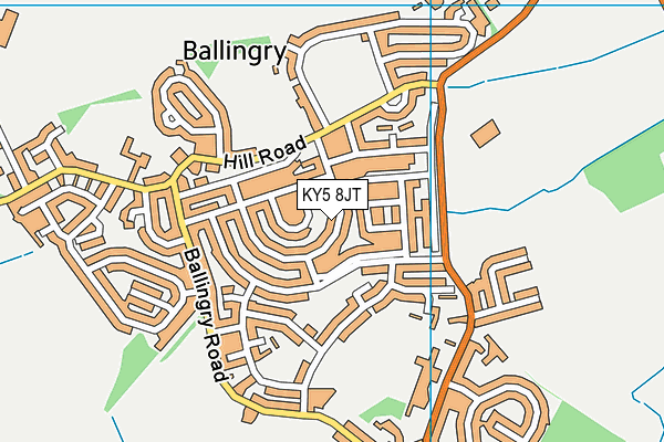 KY5 8JT map - OS VectorMap District (Ordnance Survey)