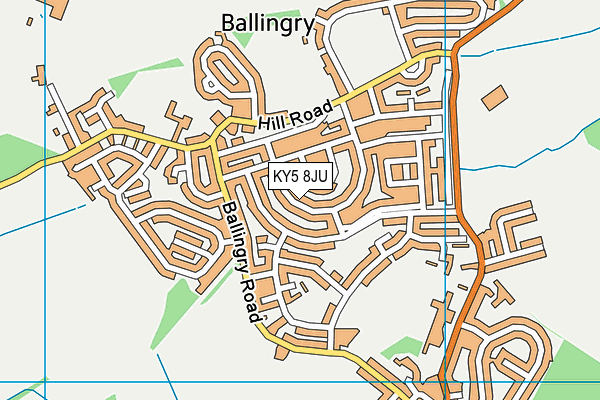 KY5 8JU map - OS VectorMap District (Ordnance Survey)