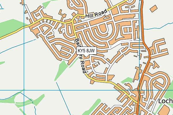 KY5 8JW map - OS VectorMap District (Ordnance Survey)
