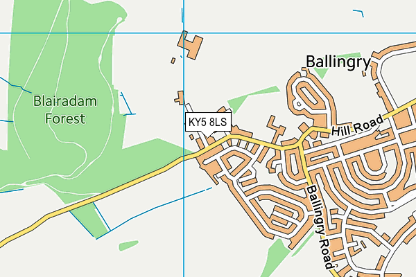 KY5 8LS map - OS VectorMap District (Ordnance Survey)