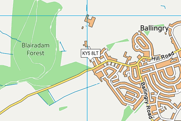 KY5 8LT map - OS VectorMap District (Ordnance Survey)