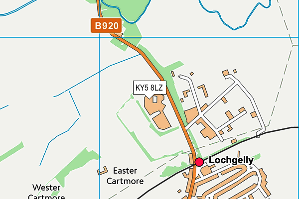 KY5 8LZ map - OS VectorMap District (Ordnance Survey)