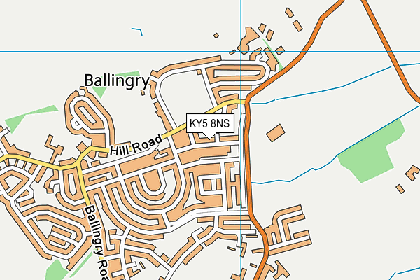 KY5 8NS map - OS VectorMap District (Ordnance Survey)