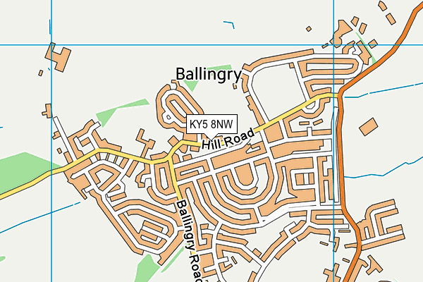 KY5 8NW map - OS VectorMap District (Ordnance Survey)