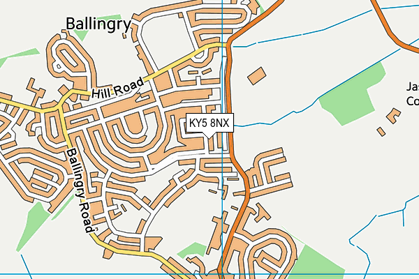 KY5 8NX map - OS VectorMap District (Ordnance Survey)