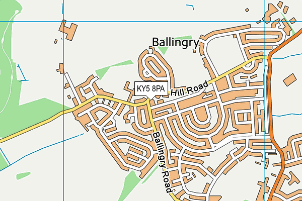 KY5 8PA map - OS VectorMap District (Ordnance Survey)