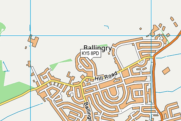 KY5 8PD map - OS VectorMap District (Ordnance Survey)