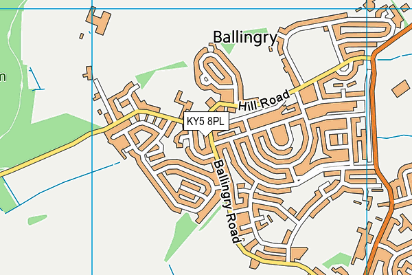 KY5 8PL map - OS VectorMap District (Ordnance Survey)