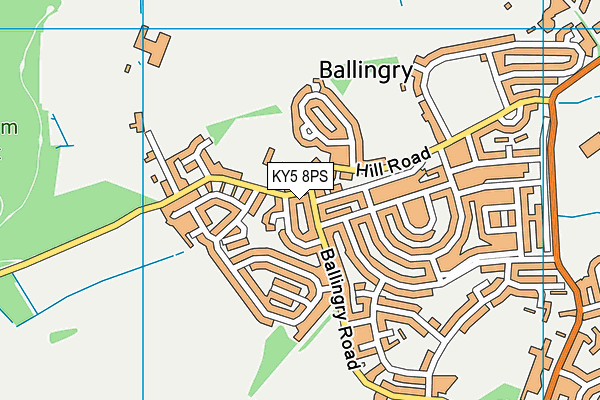 KY5 8PS map - OS VectorMap District (Ordnance Survey)