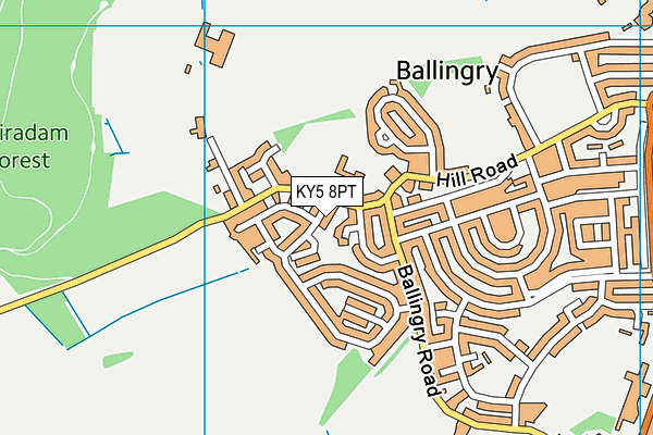 KY5 8PT map - OS VectorMap District (Ordnance Survey)