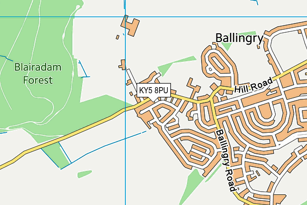 KY5 8PU map - OS VectorMap District (Ordnance Survey)
