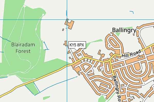 KY5 8PX map - OS VectorMap District (Ordnance Survey)