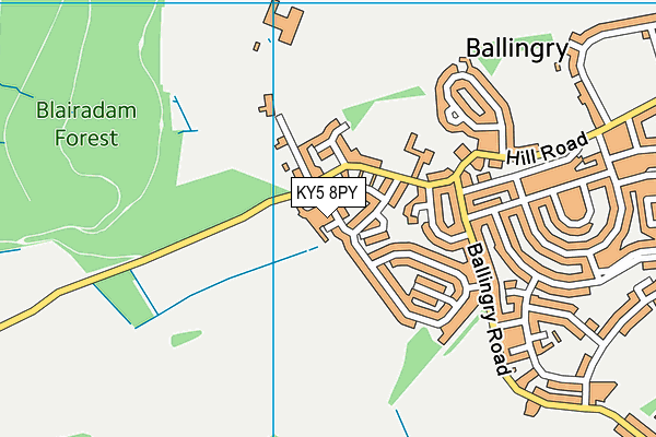 KY5 8PY map - OS VectorMap District (Ordnance Survey)