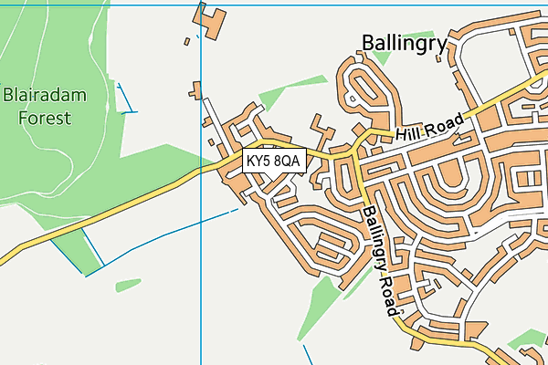 KY5 8QA map - OS VectorMap District (Ordnance Survey)