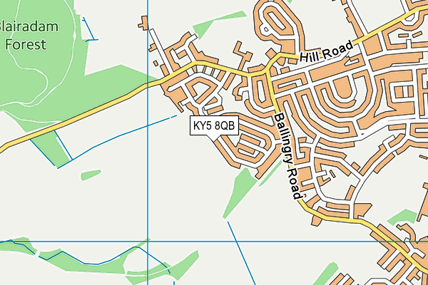 KY5 8QB map - OS VectorMap District (Ordnance Survey)