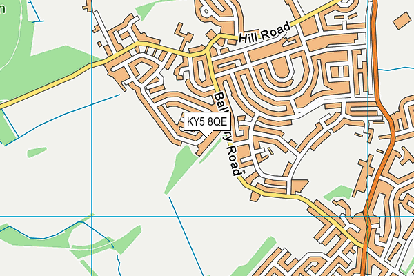 KY5 8QE map - OS VectorMap District (Ordnance Survey)