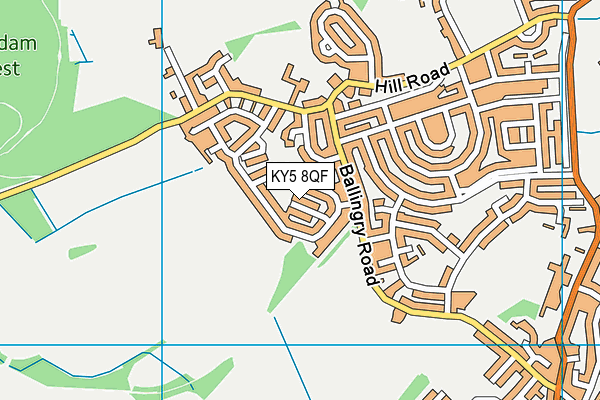 KY5 8QF map - OS VectorMap District (Ordnance Survey)
