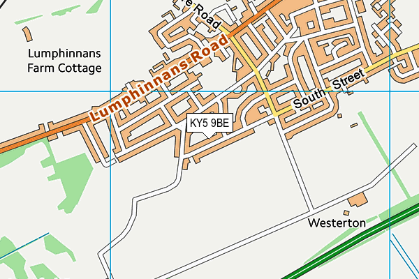 KY5 9BE map - OS VectorMap District (Ordnance Survey)