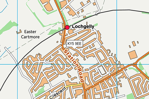 KY5 9EE map - OS VectorMap District (Ordnance Survey)
