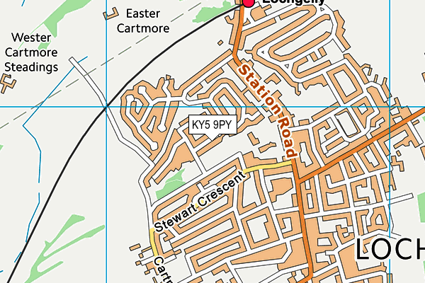 KY5 9PY map - OS VectorMap District (Ordnance Survey)
