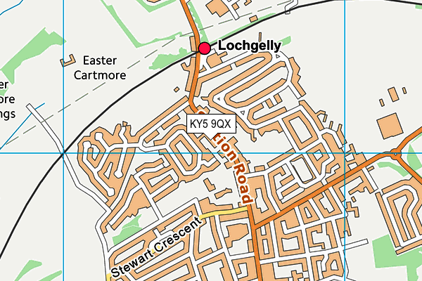 KY5 9QX map - OS VectorMap District (Ordnance Survey)