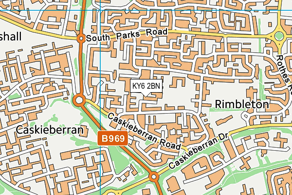 KY6 2BN map - OS VectorMap District (Ordnance Survey)