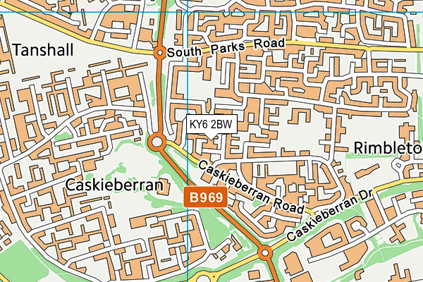 KY6 2BW map - OS VectorMap District (Ordnance Survey)