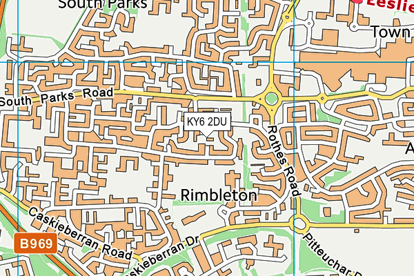 KY6 2DU map - OS VectorMap District (Ordnance Survey)