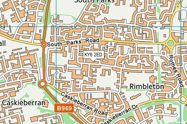 KY6 2ED map - OS VectorMap District (Ordnance Survey)