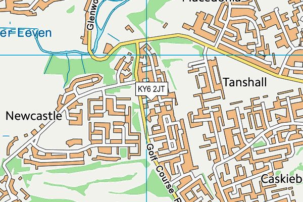 KY6 2JT map - OS VectorMap District (Ordnance Survey)