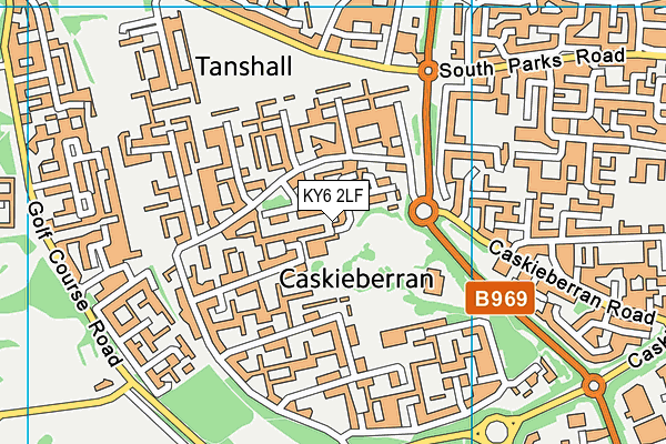 KY6 2LF map - OS VectorMap District (Ordnance Survey)