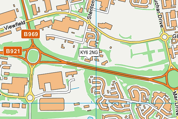 KY6 2NG map - OS VectorMap District (Ordnance Survey)